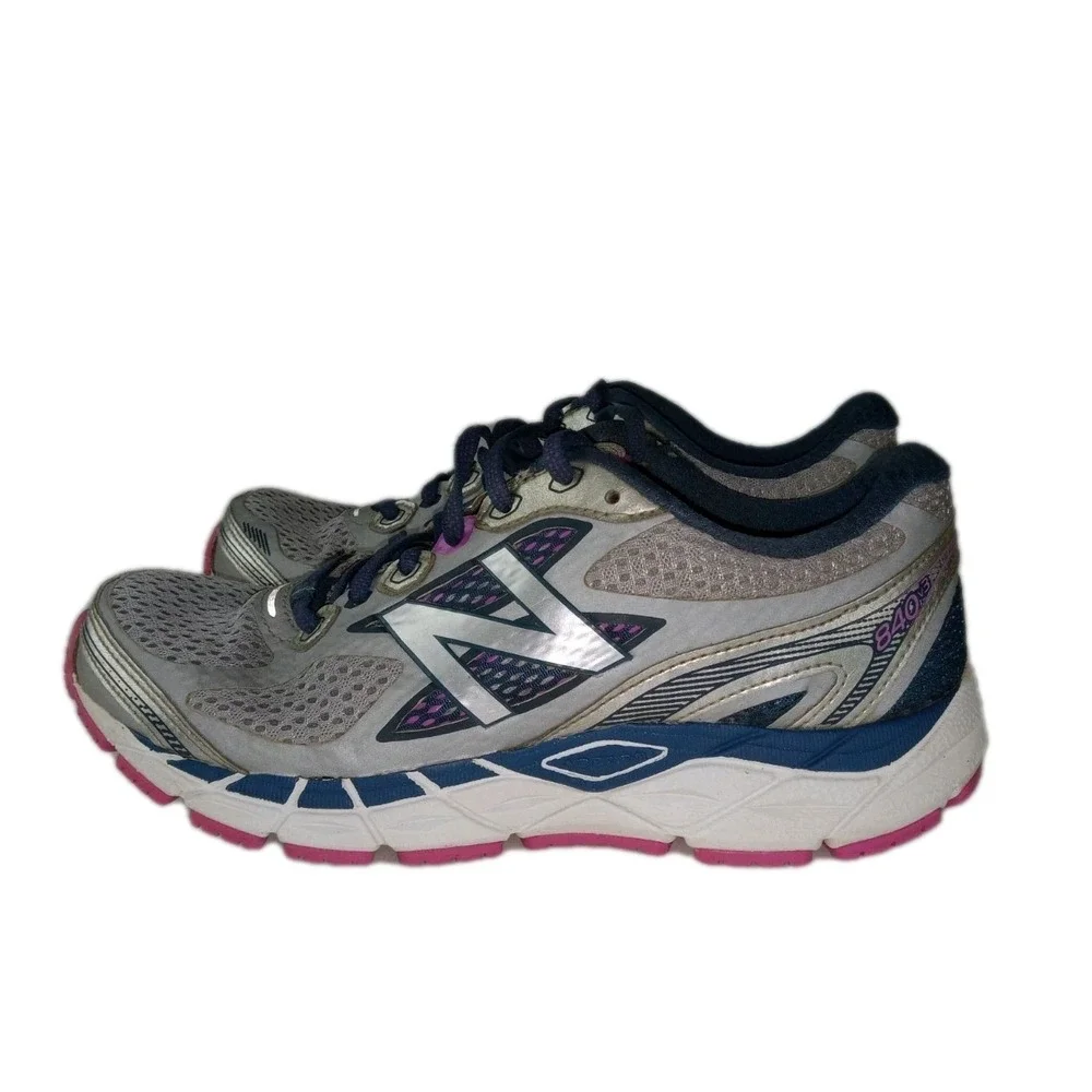 New Balance 840 v3‎ Running Shoes Womens 10 Silver Purple Athletic Gym Sneakers